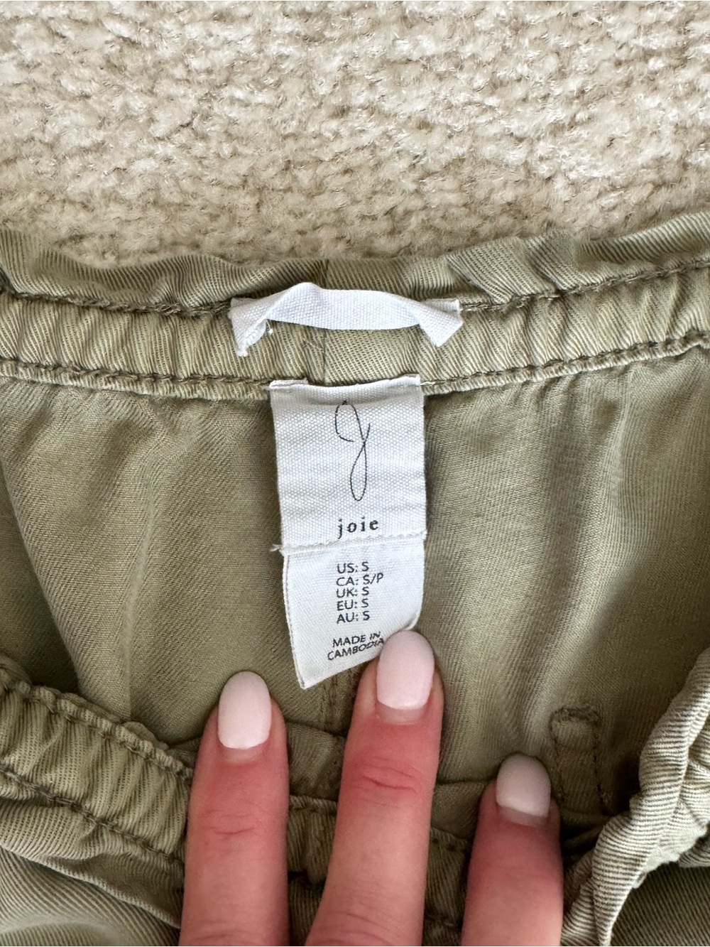 🔹 Joie Soft Lyocell Wide Leg Crop Pants Size Small Olive Green - Picture 5 of 6